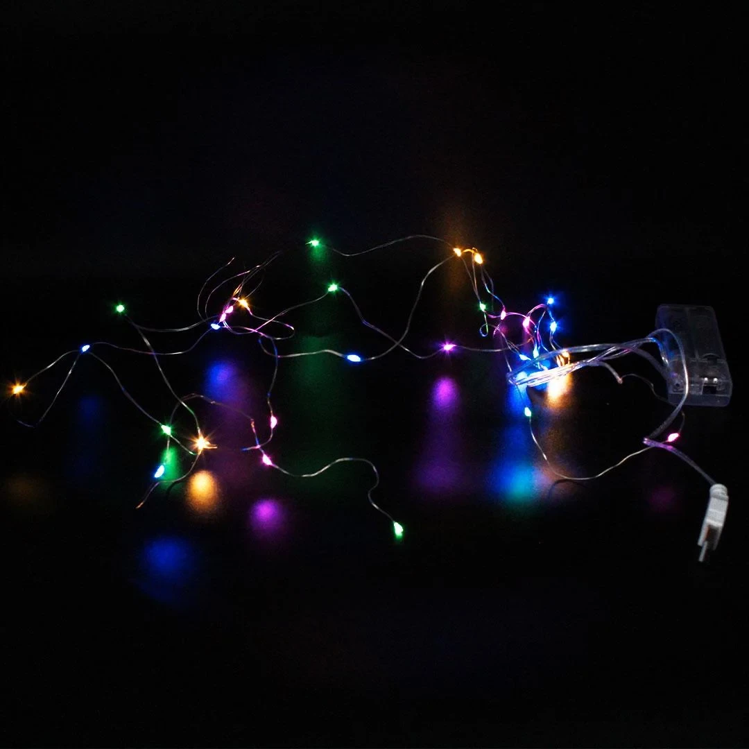 Гирлянда Xmas Copper Капля росы M от батареек/USB 5 м 50 Led Multi (CK2)