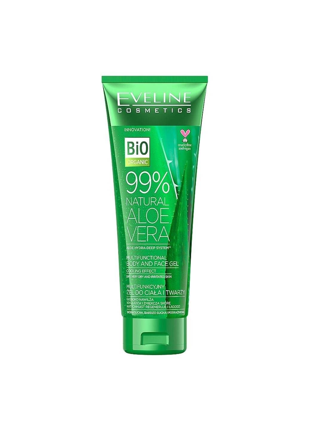 Універсальний гель для обличчя та тіла Eveline 99% Natural Aloe Vera з ...