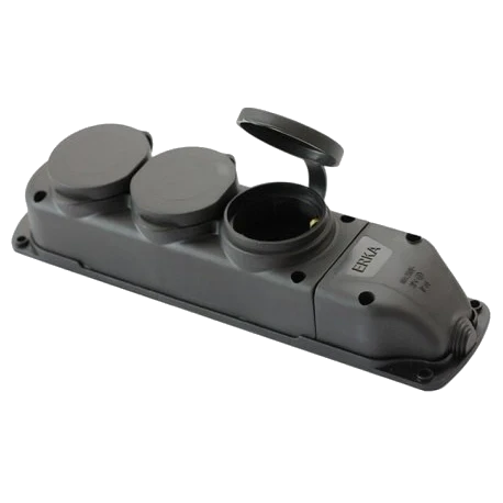 Колодка потрійна ERKA 6003 із заглушкою 3х16 каучук (2983438926) Колодка потрійна ERKA 6003 із заглушкою 3х16 каучук (2983438926)