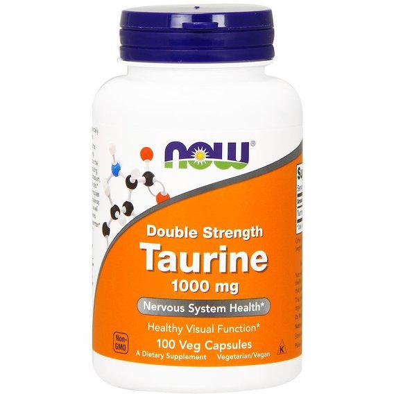 Таурін NOW Foods Taurine Double Strength 1000 мг 100 Veg Caps (NF0142)