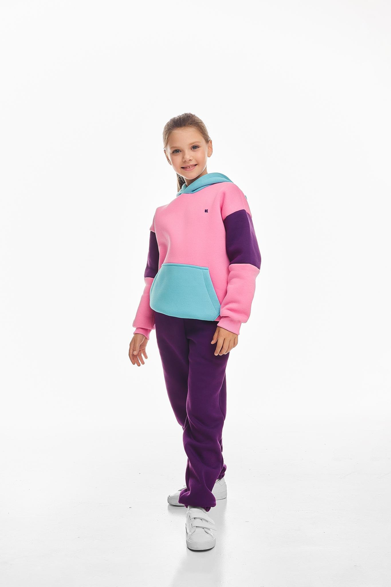 Спортивный костюм детский Kindamor Snug Princess флисовый 140 см Фиолетовый с розовым (753724003) - фото 3