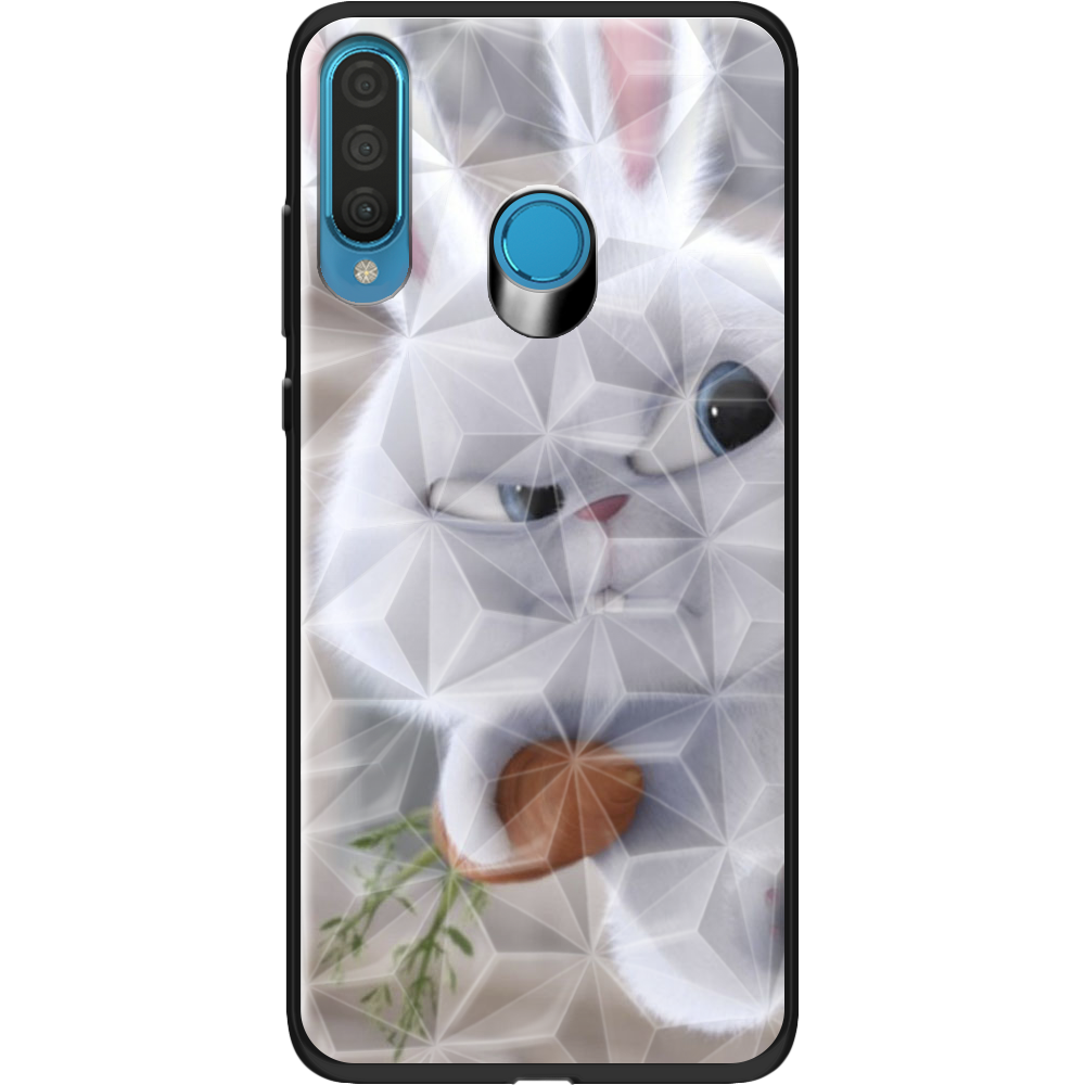 Чехол Boxface Huawei P30 Lite Rabbit Snowball Черный силикон с призмой (36871-up1116-37851)