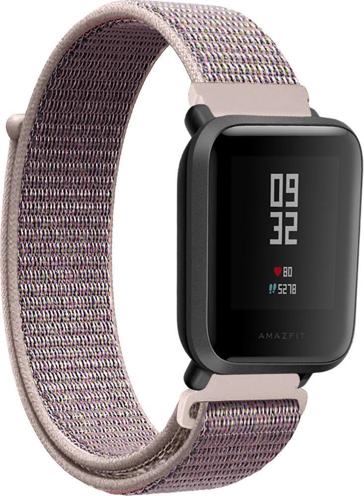 Ремешок нейлоновый Sport Loop для Amazfit Bip Grey/Pink (21956-06)