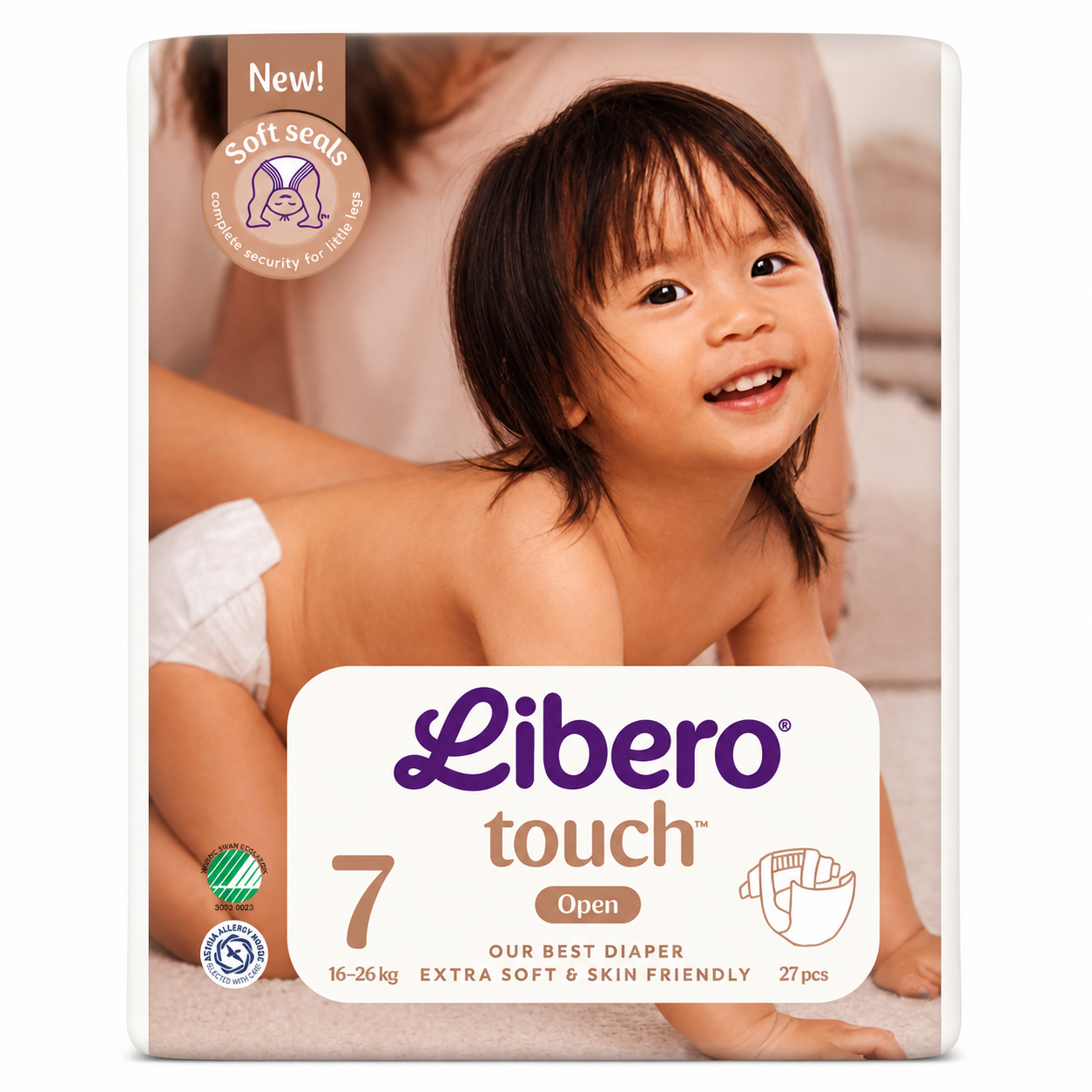 Подгузники Libero touch 7 16-26 кг 27 шт. (3035875473)