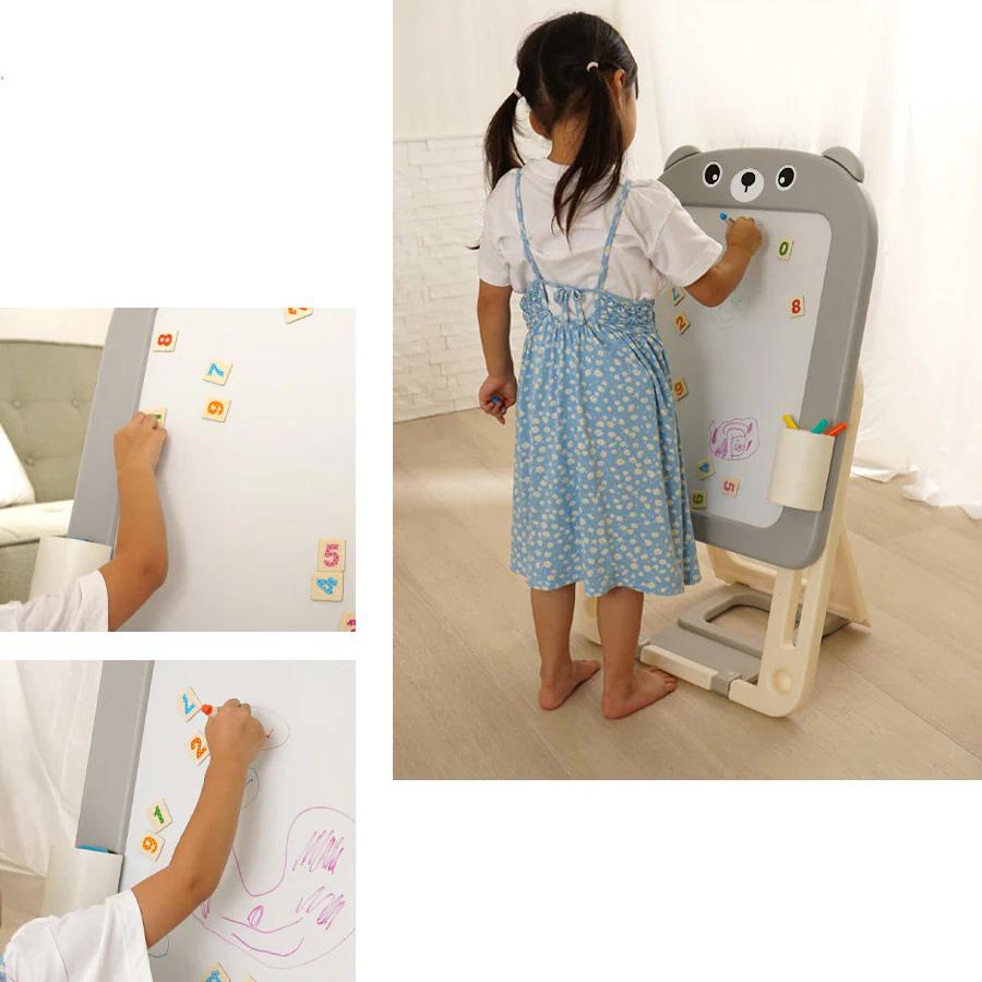 Мольберт детский Lumpurini Bruno с регулировкой высоты/магнитами/маркером и стаканчиками для канцелярии (baee93e8) - фото 4 Мольберт детский Lumpurini Bruno с регулировкой высоты/магнитами/маркером и стаканчиками для канцелярии (baee93e8) - фото 4