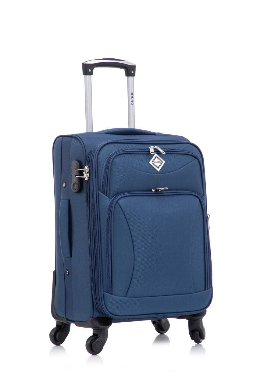 Чемодан Bonro Tourist 4 колеса невеликий Синій (2200)