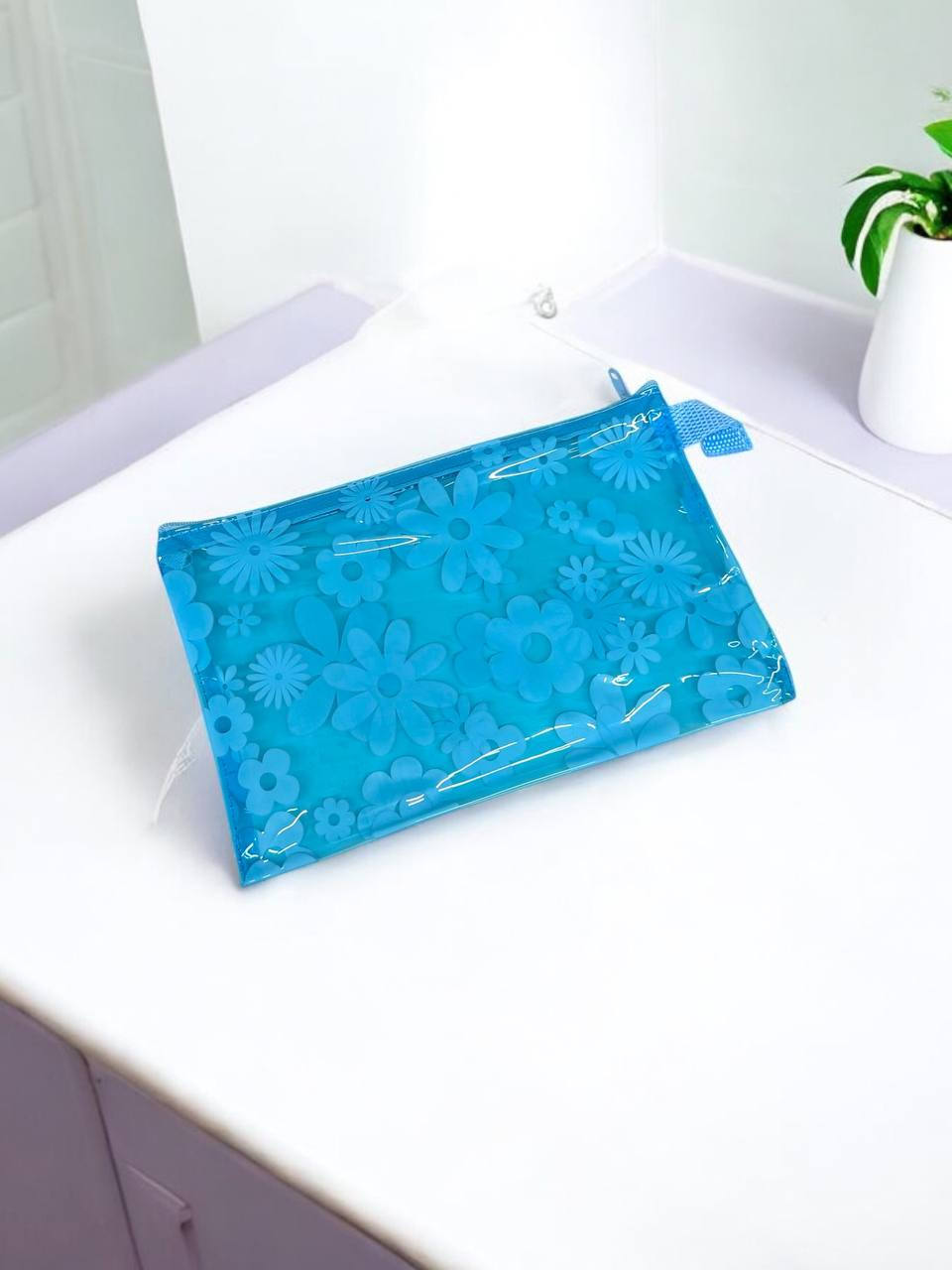 Косметичка-пенал силіконова водонепроникна Блакитний (31594514)