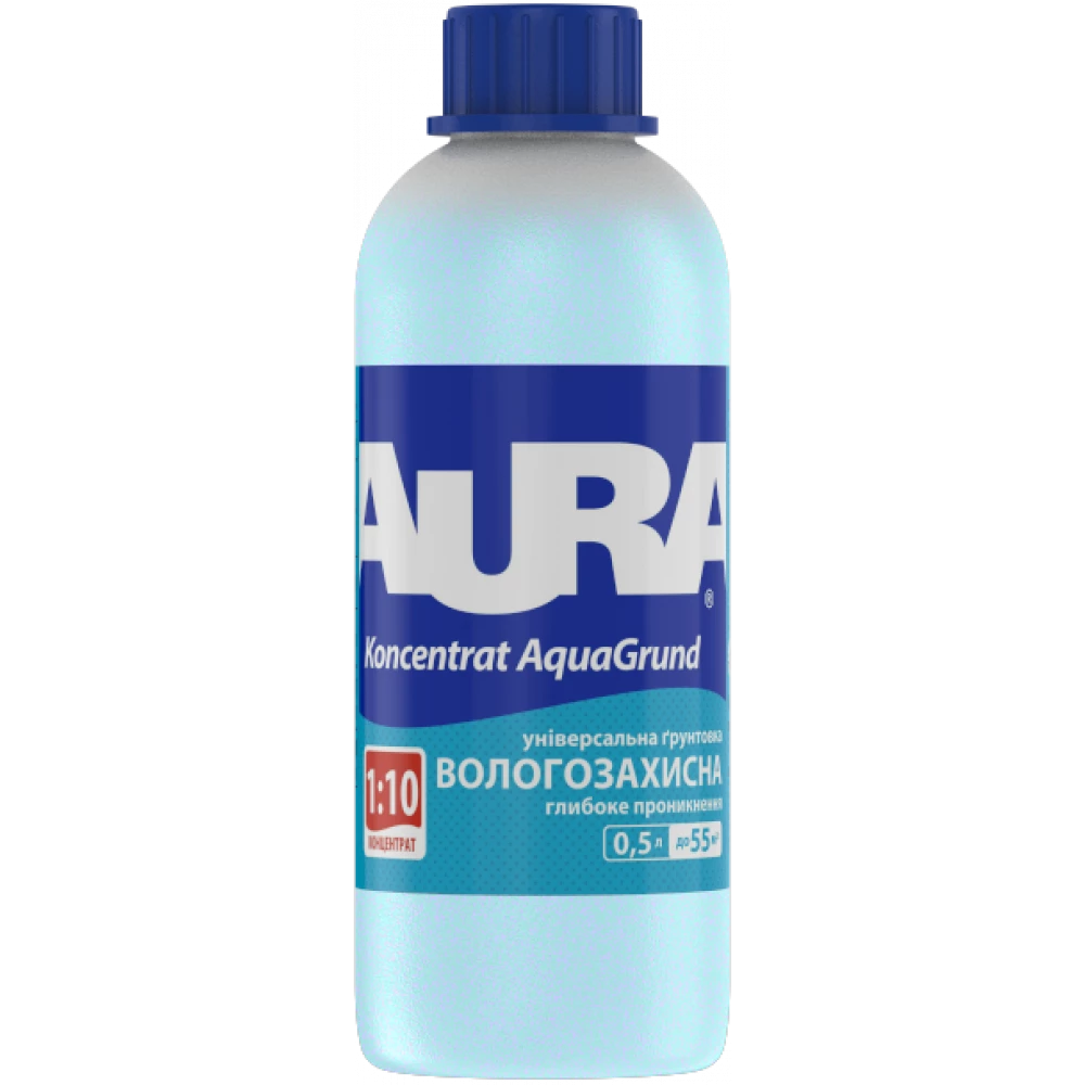 Грунтовка-концентрат Aura KONSENTRAT AQUAGRUND влагоизоляционная 0,5 л (2028273458)
