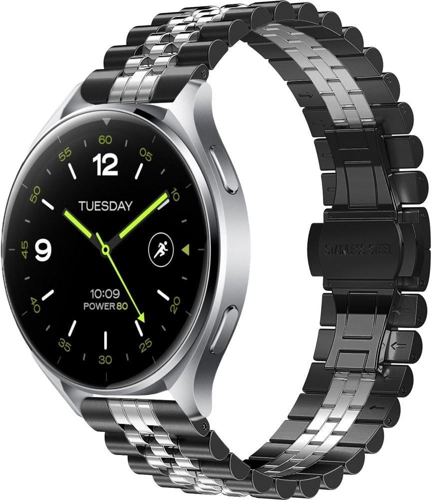 Браслет металлический Stech Line для Xiaomi Watch 2/2 Pro Black Silver (37189-03) Браслет металлический Stech Line для Xiaomi Watch 2/2 Pro Black Silver (37189-03)
