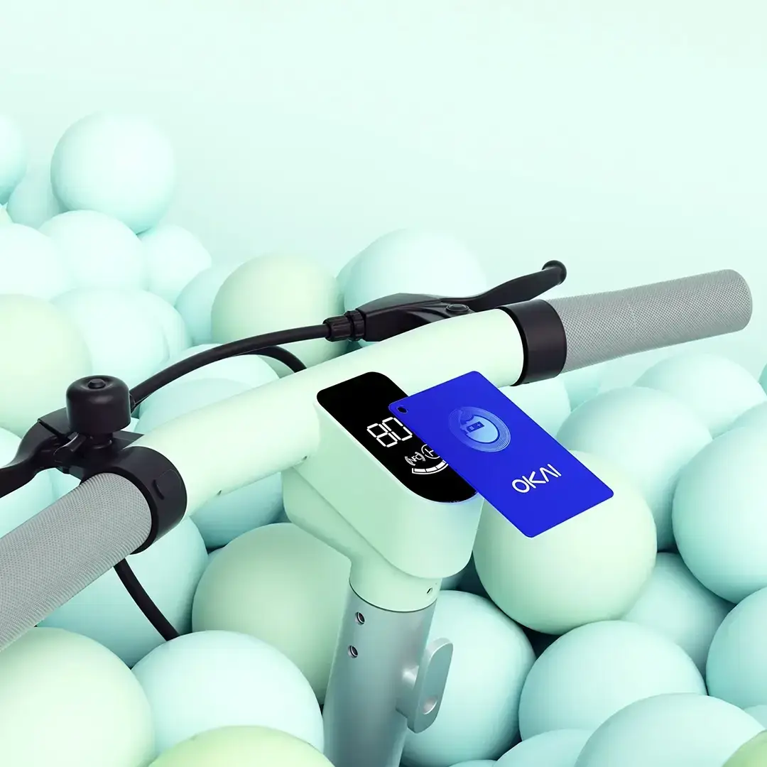 Электросамокат с сидением OKAI Ceetle PRO EA10C 10" 350 900 W 25Km/h 10,4Ah 55km 20% NFC App 29 кг Mint Green - фото 5