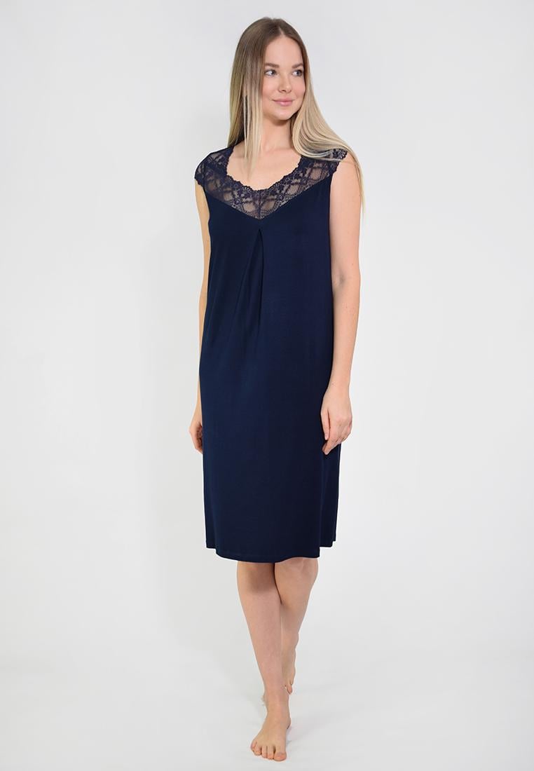 Женская ночная рубашка N.EL 1267-92-2 XL Темно-синий - фото 3 Женская ночная рубашка N.EL 1267-92-2 XL Темно-синий - фото 3
