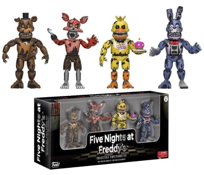 Набор фигурок Five Nights at Freddy’s FNAF Фредди Фокси Чика Бонни Игрушки Аниматроники в подарочной упаковке 4 шт.
