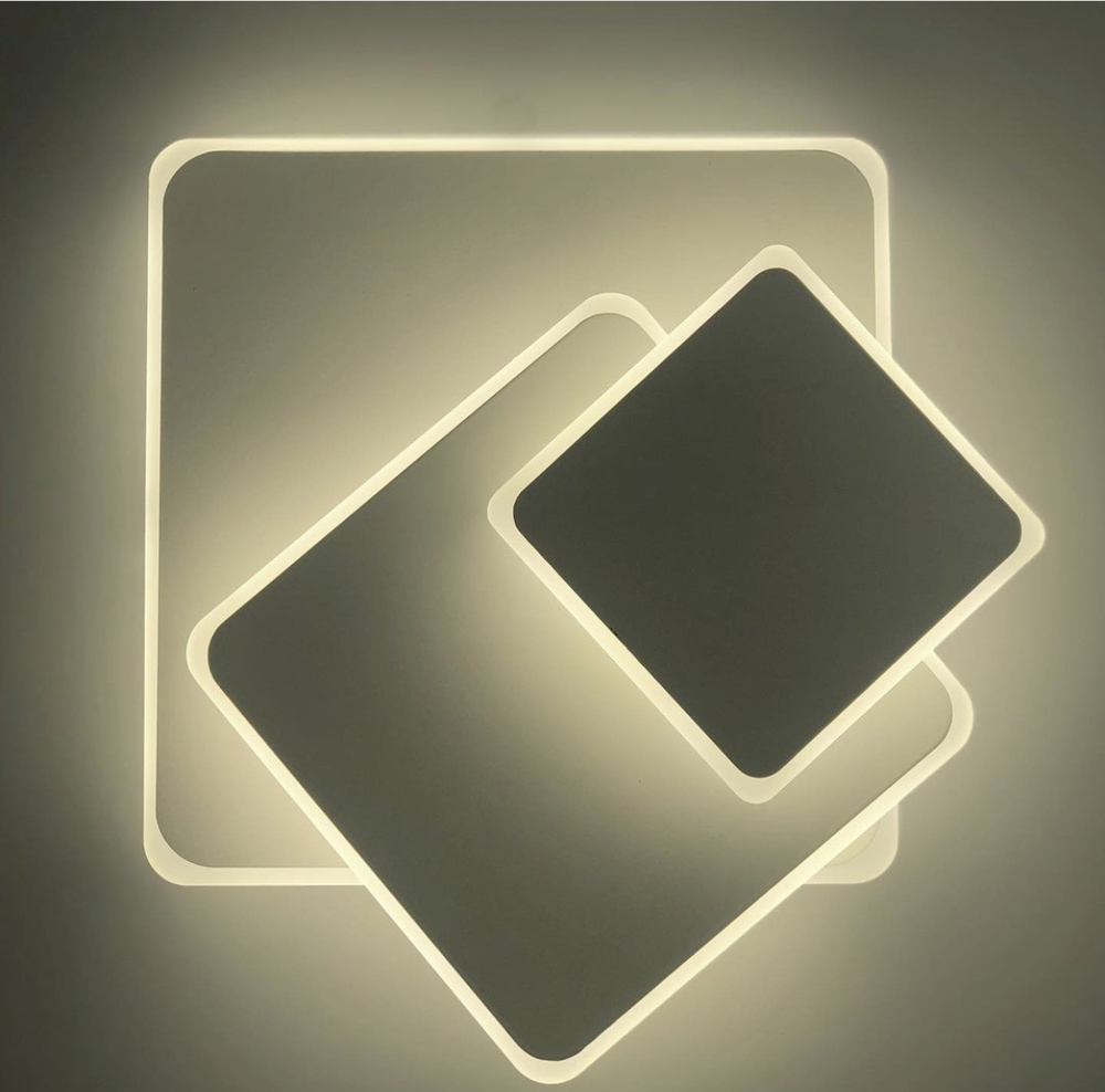 Світильник-трансформер квадратний LED 26х26 см Білий (8663/3F WT W) Світильник-трансформер квадратний LED 26х26 см Білий (8663/3F WT W)