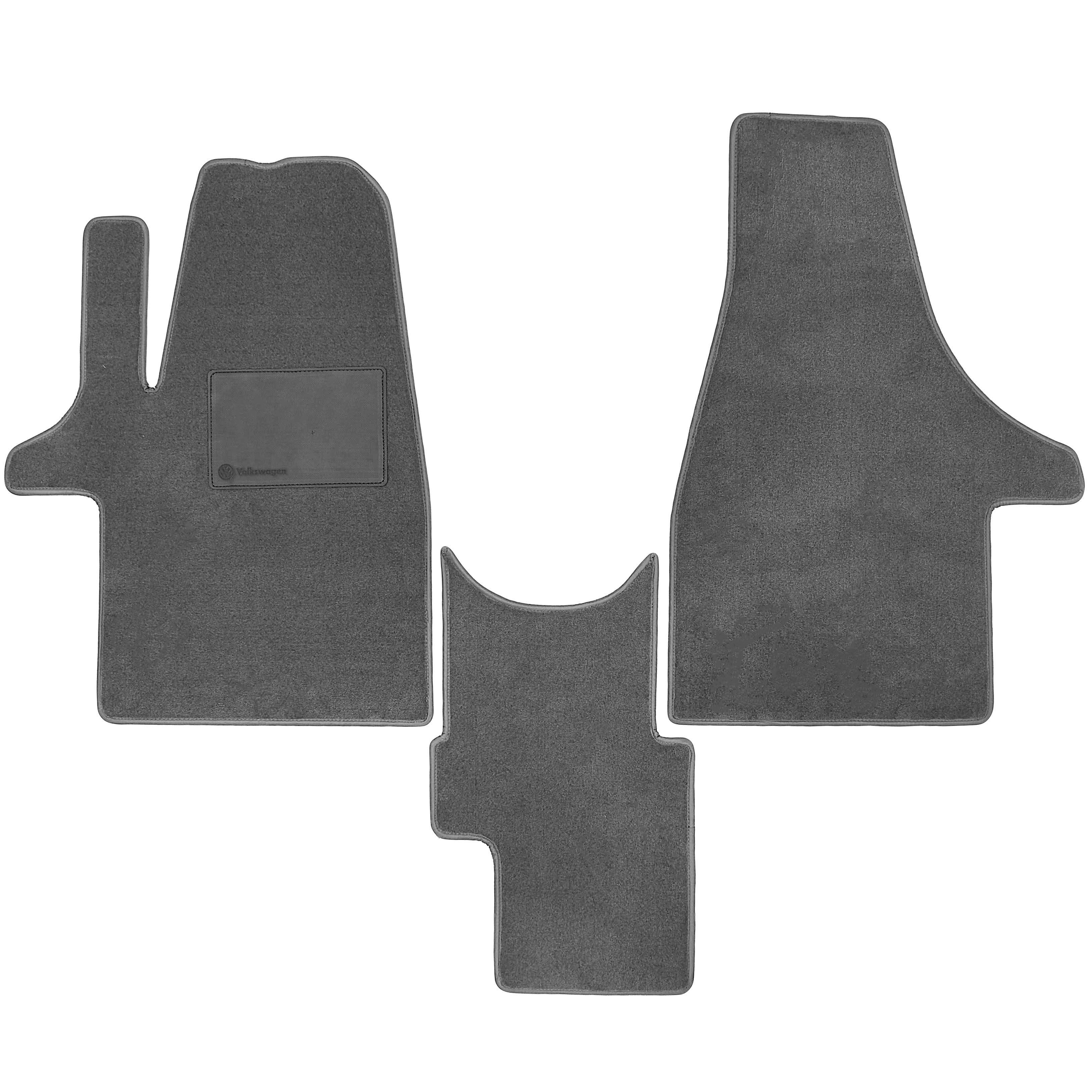 Коврики в салон передние для Volkswagen Transporter T6 '15- 1 1 текстильные Серый (169355)