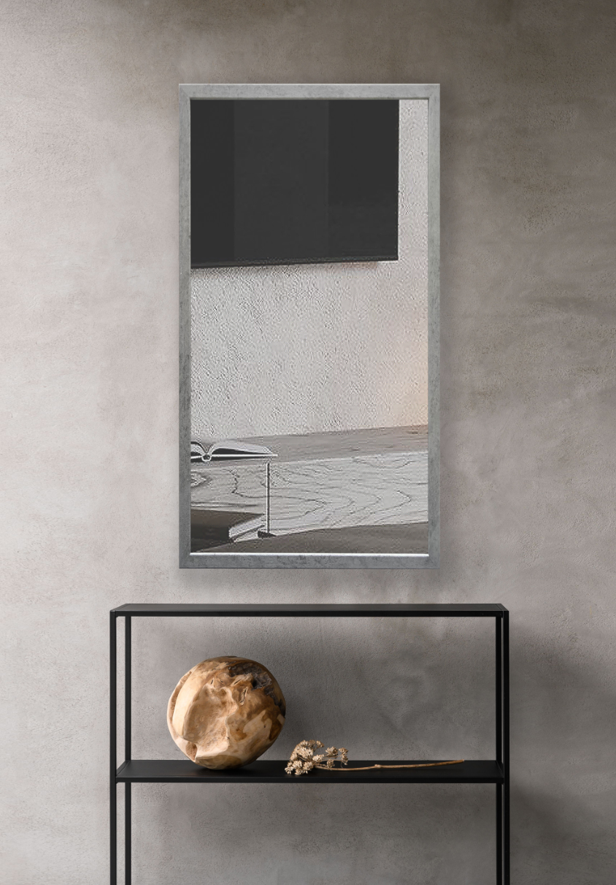 Дзеркало настінне CRYSTAL GLASS в рамі МДФ 2290 1350х500 мм Бетон темний (С4553)