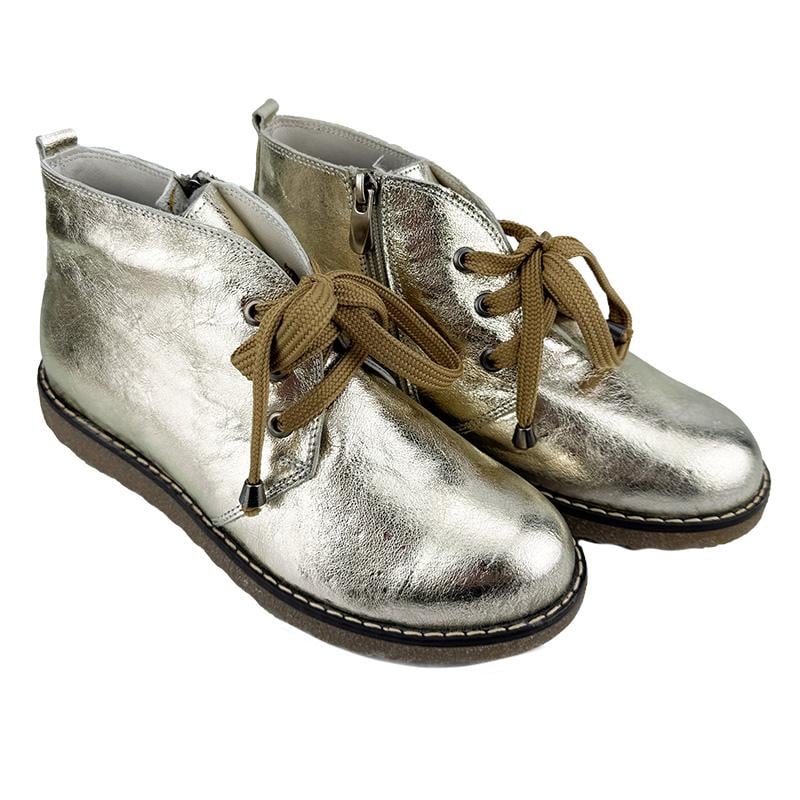 Ботинки женские зимние кожаные К-00121  р.  40 25,5 см Золотистый