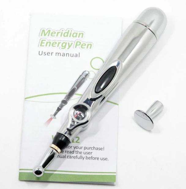 Ручка для лица акупунктурная Massage pen W-912 + насадки - фото 3