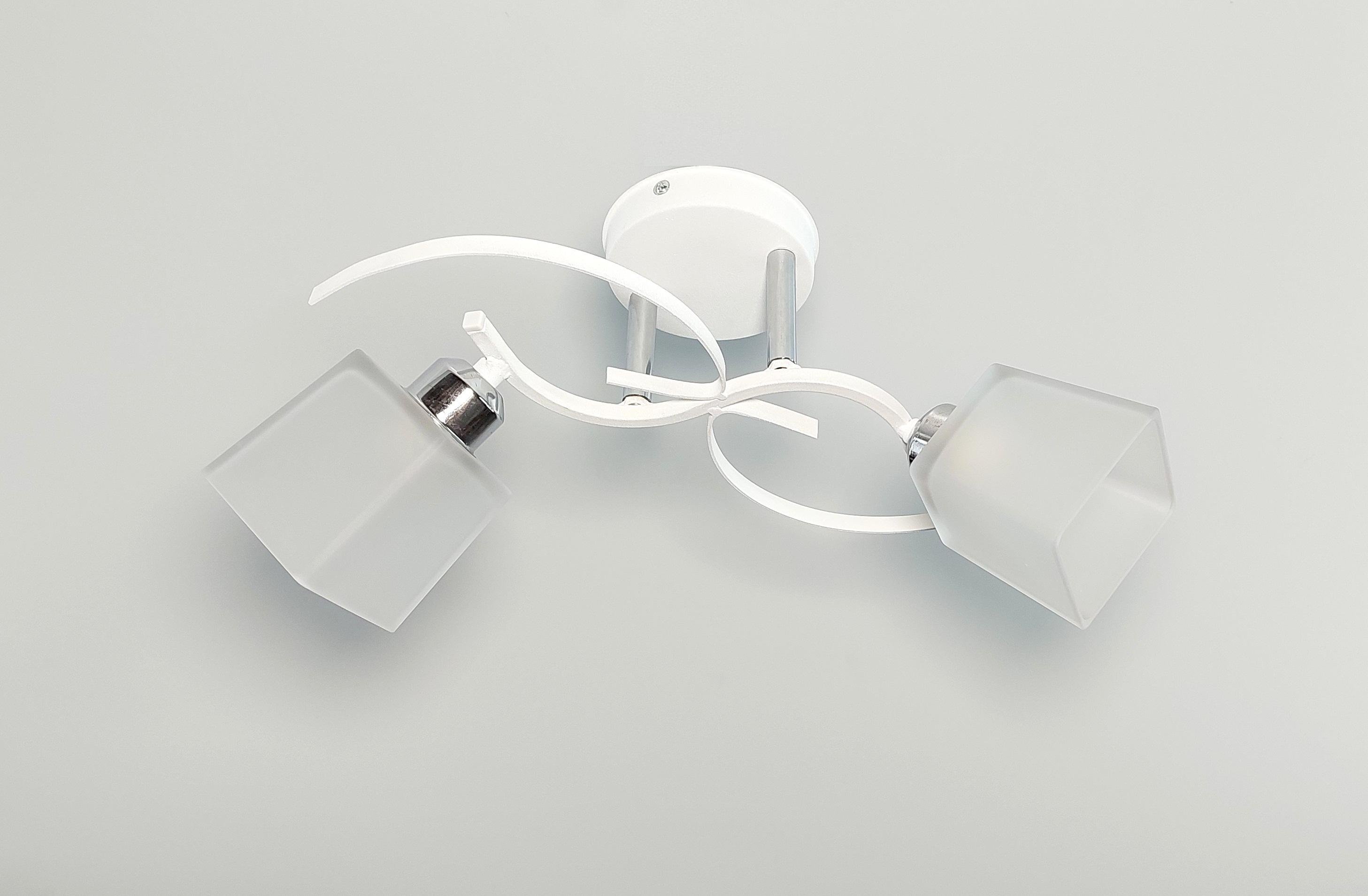 Люстра стельова Лофт 3221/2 на два плафона металева Білий