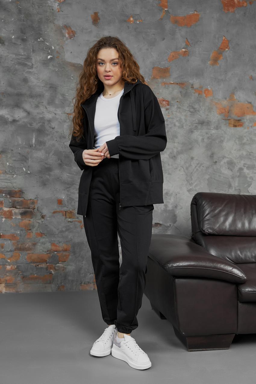 Костюм женский спортивный М125.2 2-х Батал L-3XL 3XL Черный (802-1-65)