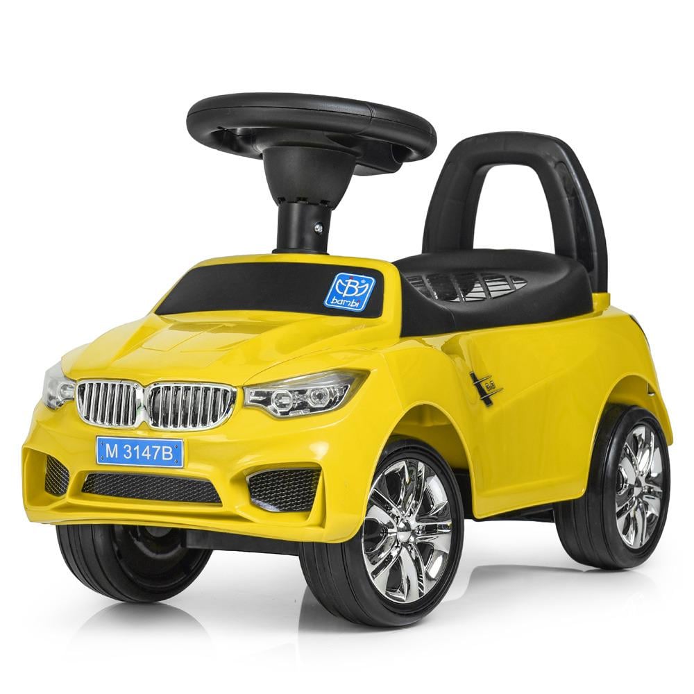 Каталка-толокар детская Bambi Racer с музыкой и светом Желтый (M 3147B-6)