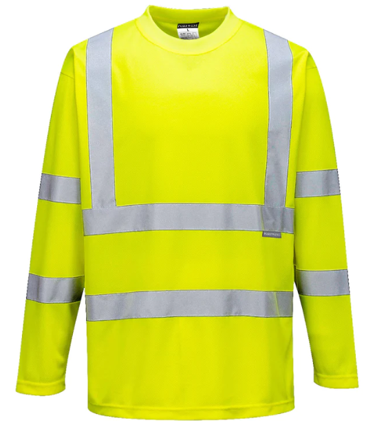 Футболка сигнальная PORTWEST S178 Hi Vis Long Sleeved T-Shirt XXXL Желтый (S178YERXXXL)