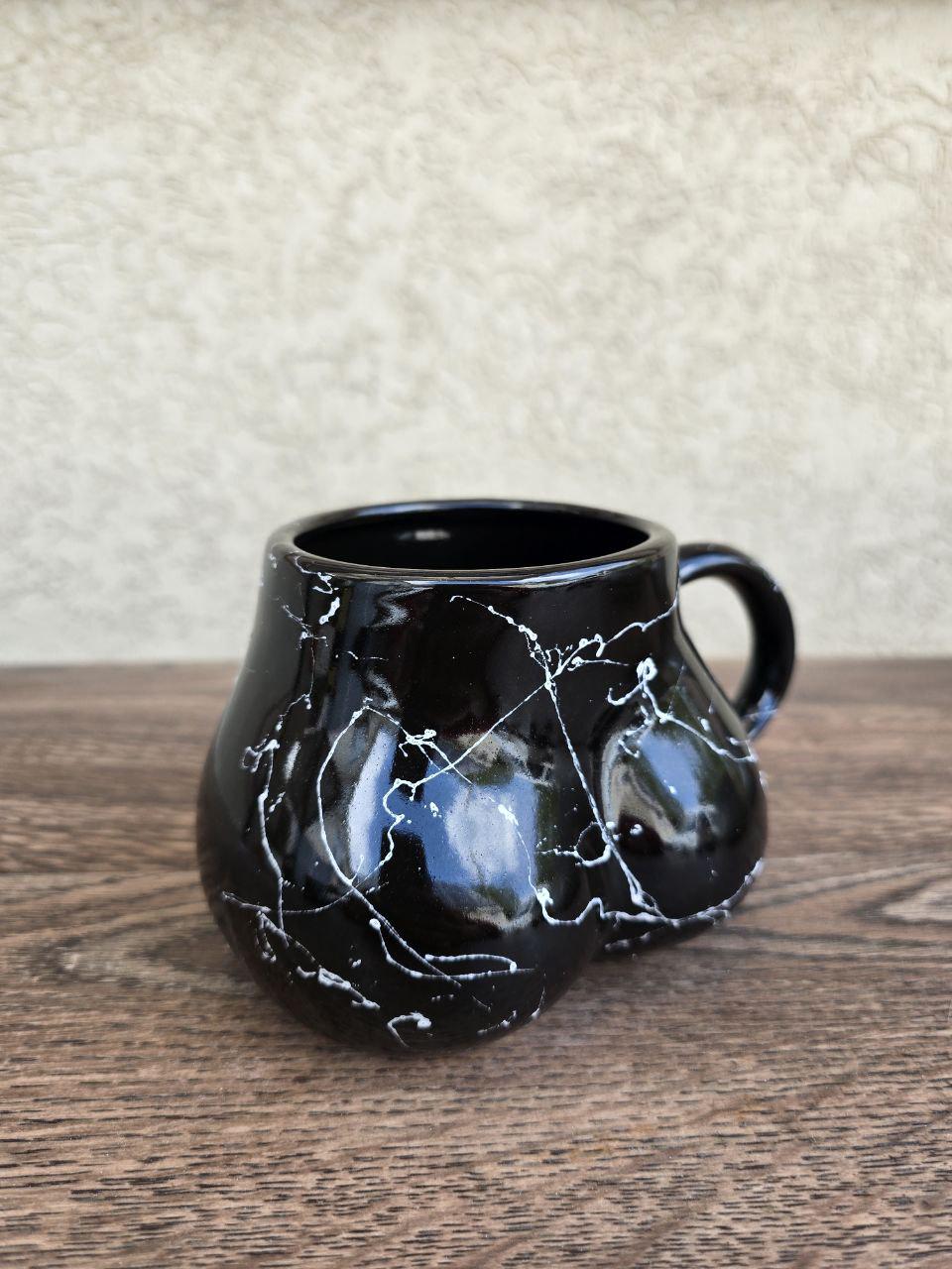 Бокал Сідниця мармур 600 мл Чорний (26159764) Бокал Сідниця мармур 600 мл Чорний (26159764)