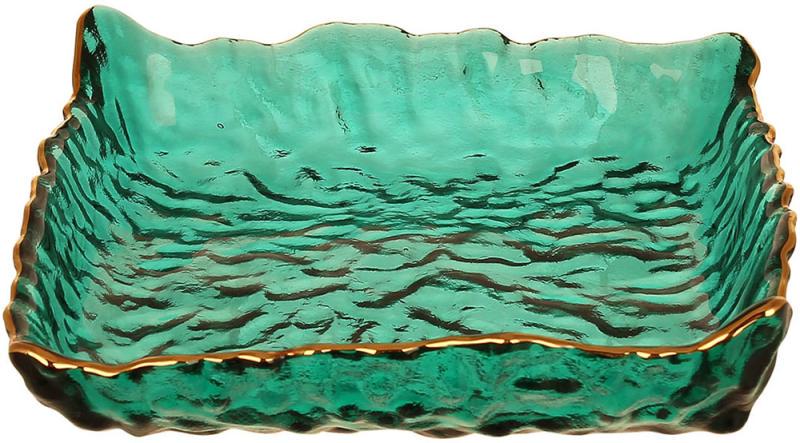 Блюдо Fleur квадратна 15х15 см скло Смарагдовий (32329352) - фото 1 Блюдо Fleur квадратна 15х15 см скло Смарагдовий (32329352) - фото 1