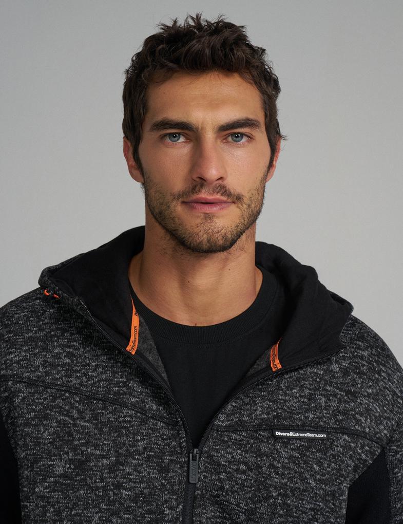 Толстовка чоловіча Diverse DKR CROSS 6 XL Чорний меланж (5905384065568) - фото 8