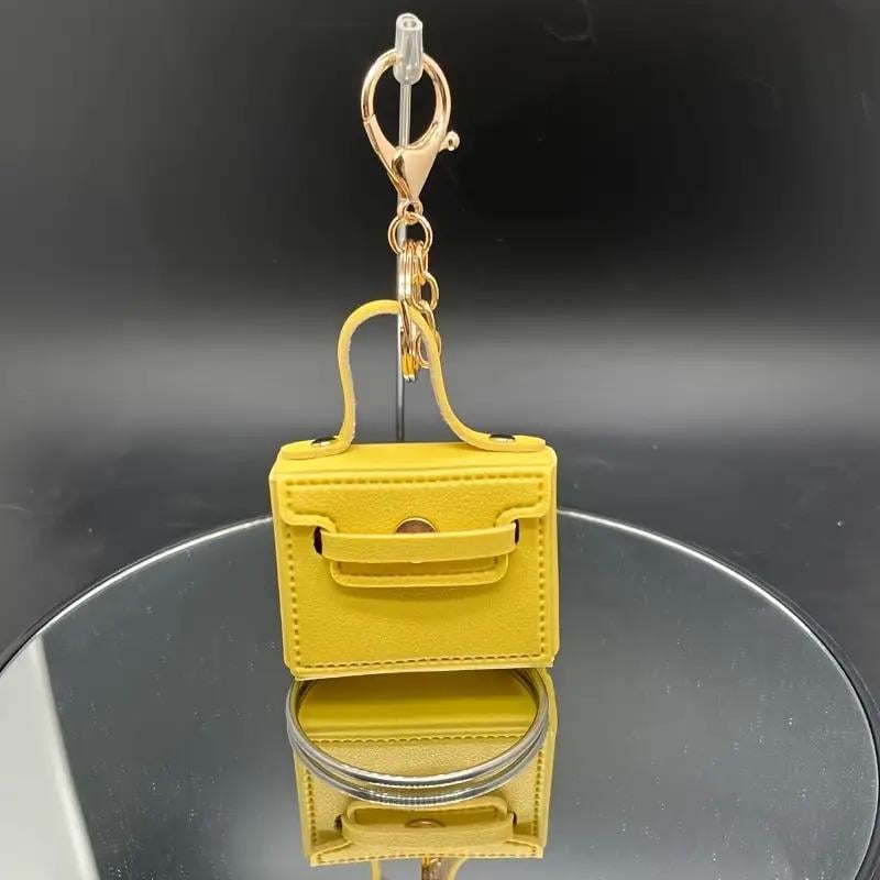 Брелок-ключница Мини сумочка на сумку/косметичку Желтый - фото 2 Брелок-ключница Мини сумочка на сумку/косметичку Желтый - фото 2