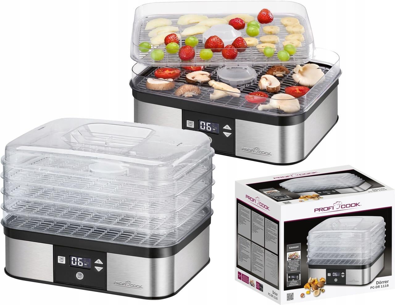 Сушилка для овощей фруктов и грибов Profi Cook PC-DR 1116 (mx9270)