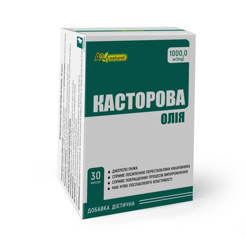 Олія рицинова An Naturel 1000 мг 30 капс. (11922)