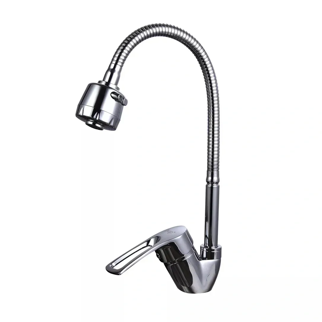 Смеситель для кухни Frap F43701-B с гибким изливом Хром (1033782)