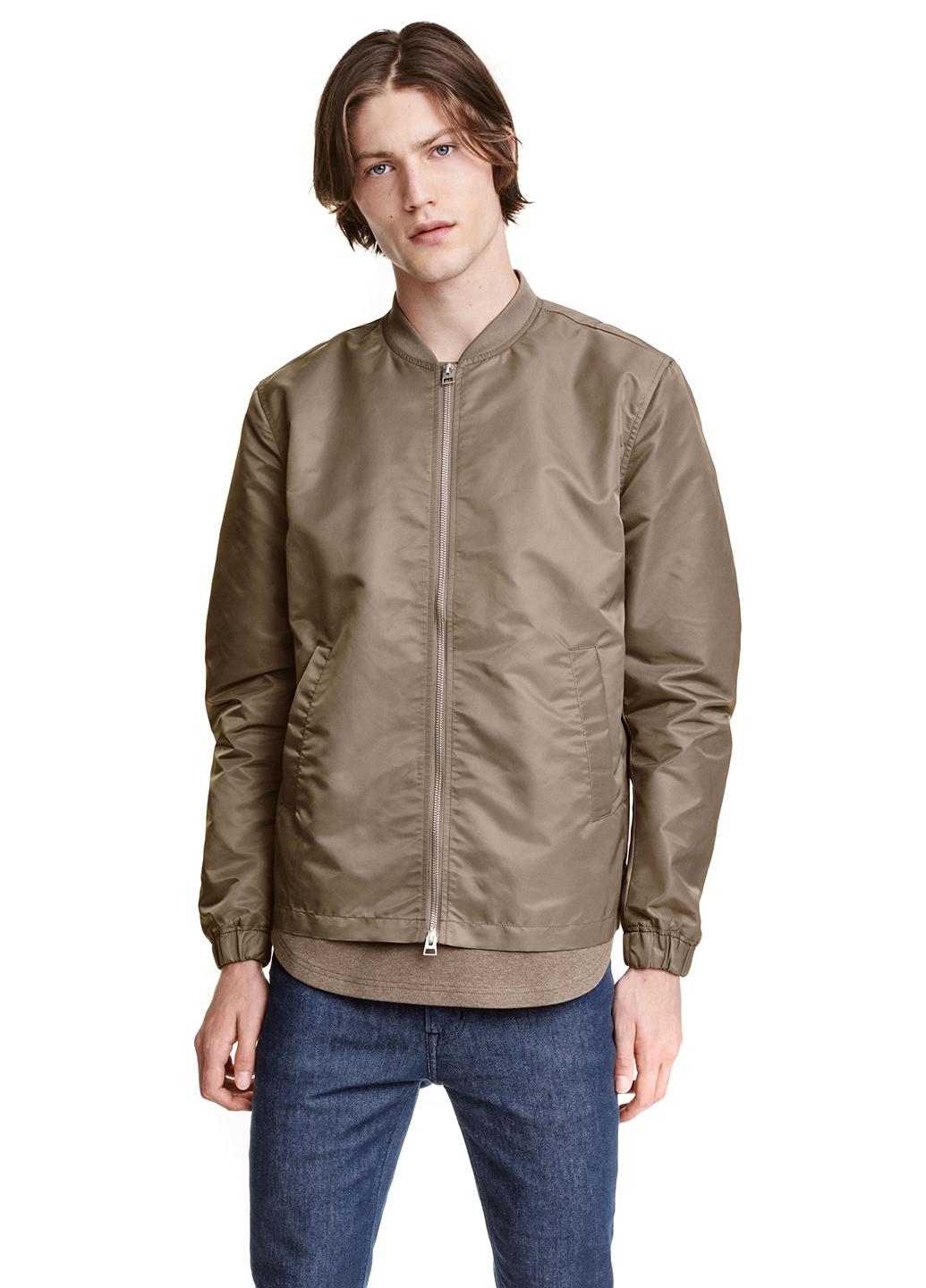 Бомбер мужская Н&M р. XS Хаки (2000000584362) - фото 3