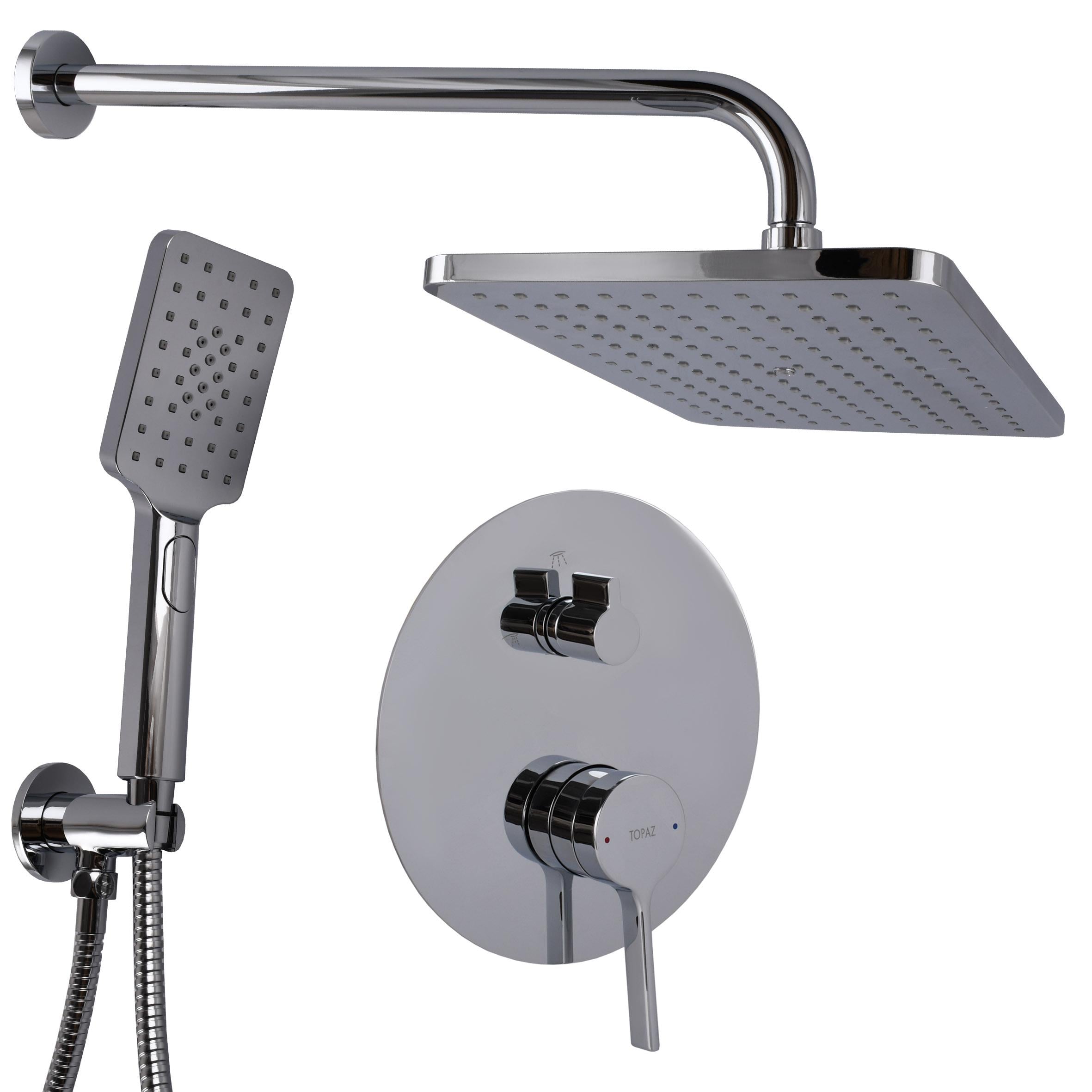 Душевая система встроенная TOPAZ MODERNO с тропическим и ручным душем Хром (31413)