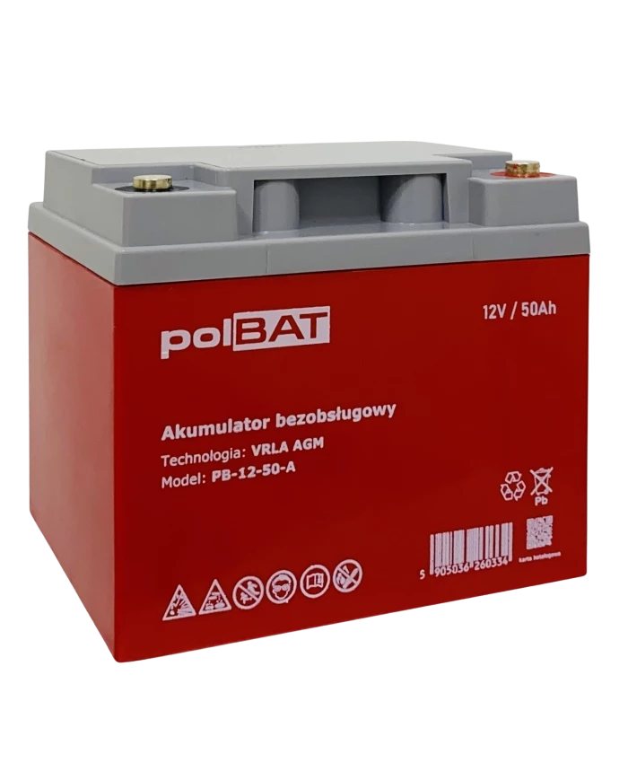 Акумулятор тяговий polBAT AGM 12V 50Ah глибокої розрядки (00015)