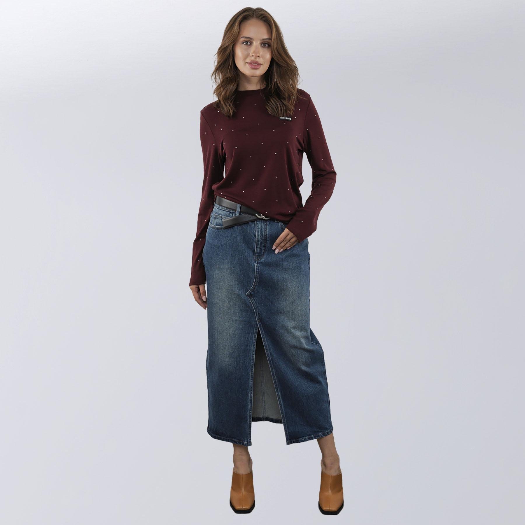 Реглан жіночий повсякдний Miu Miu M Бордовий (2797308236) - фото 3