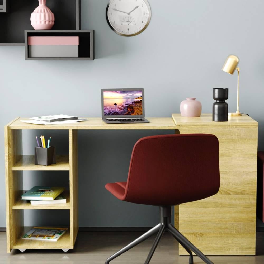 Стіл-тумба трансформер Ferrum-decor Смарт 1/1 ДСП 16 мм 750x1450x500 мм Дуб Сонома (FRD-105070)