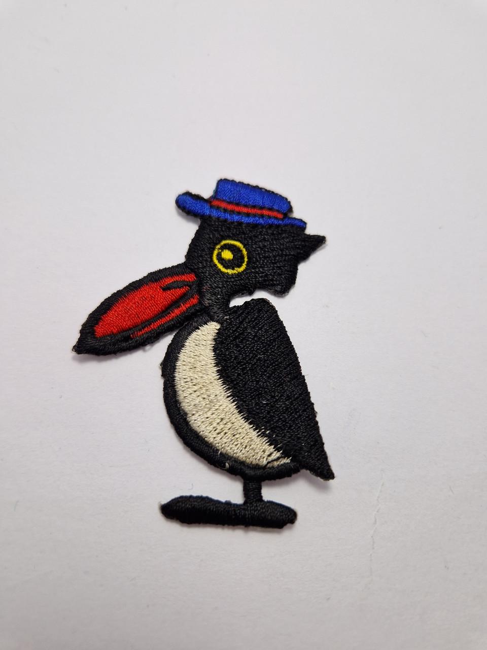 Нашивка термонаклейка тукан текстильная вышитая 7x5 см (1998178020)