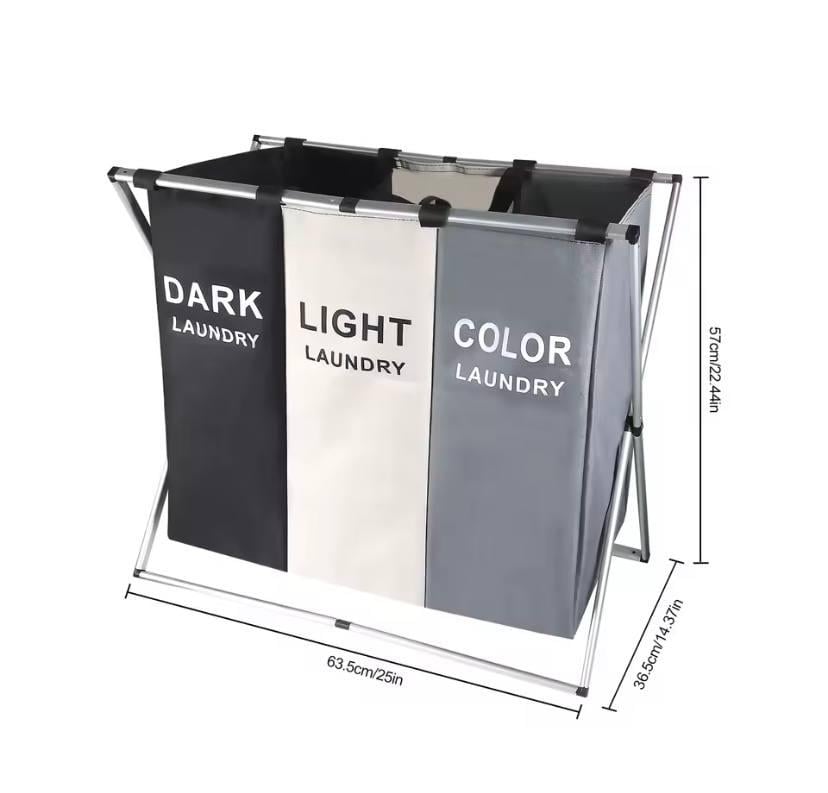 Корзина для белья складная на 3 секции (f0d6b19f) - фото 4 Корзина для белья складная на 3 секции (f0d6b19f) - фото 4