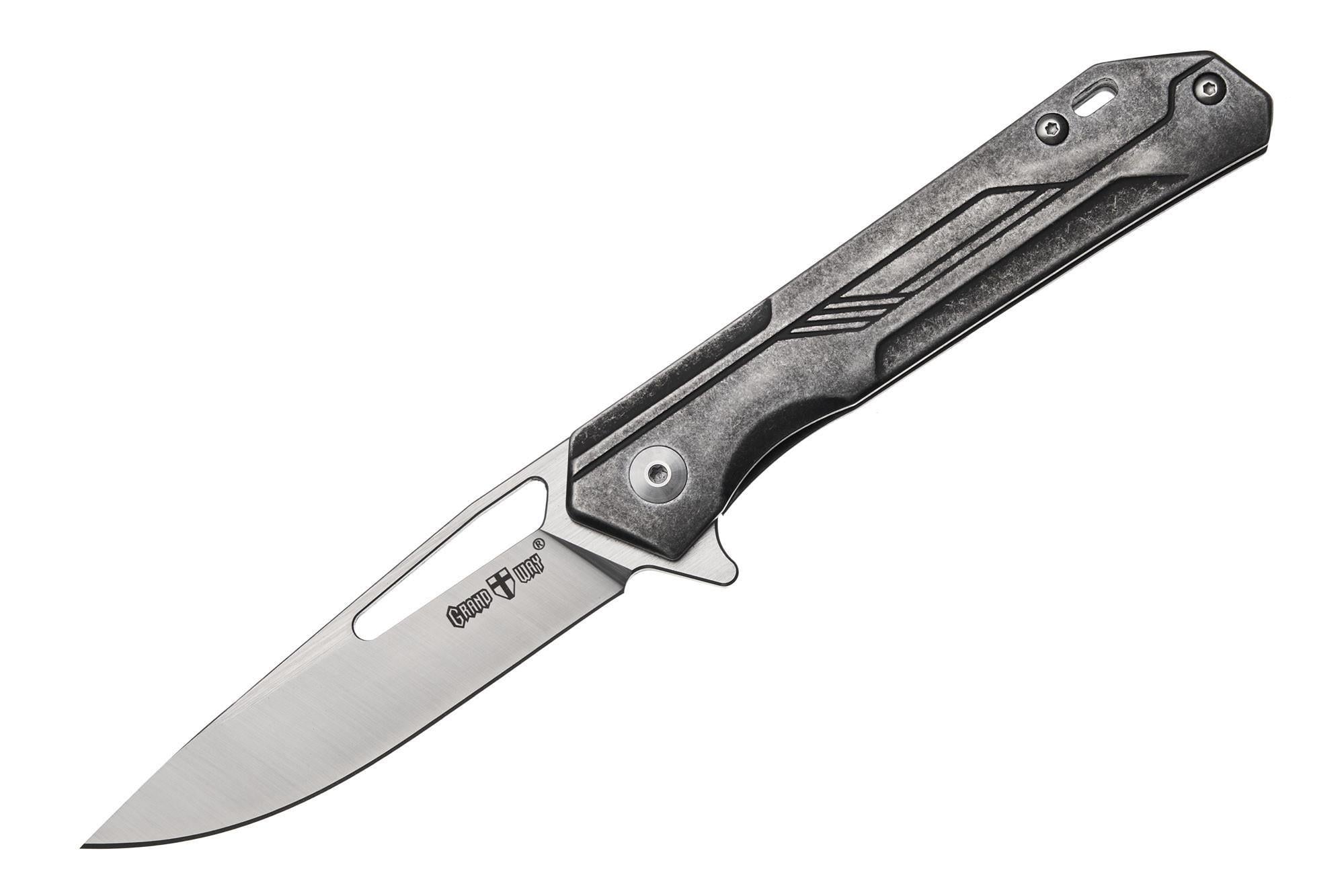 Нож складной Grand Way SG 064 на подшипнике с клинком из стали D2 Grey