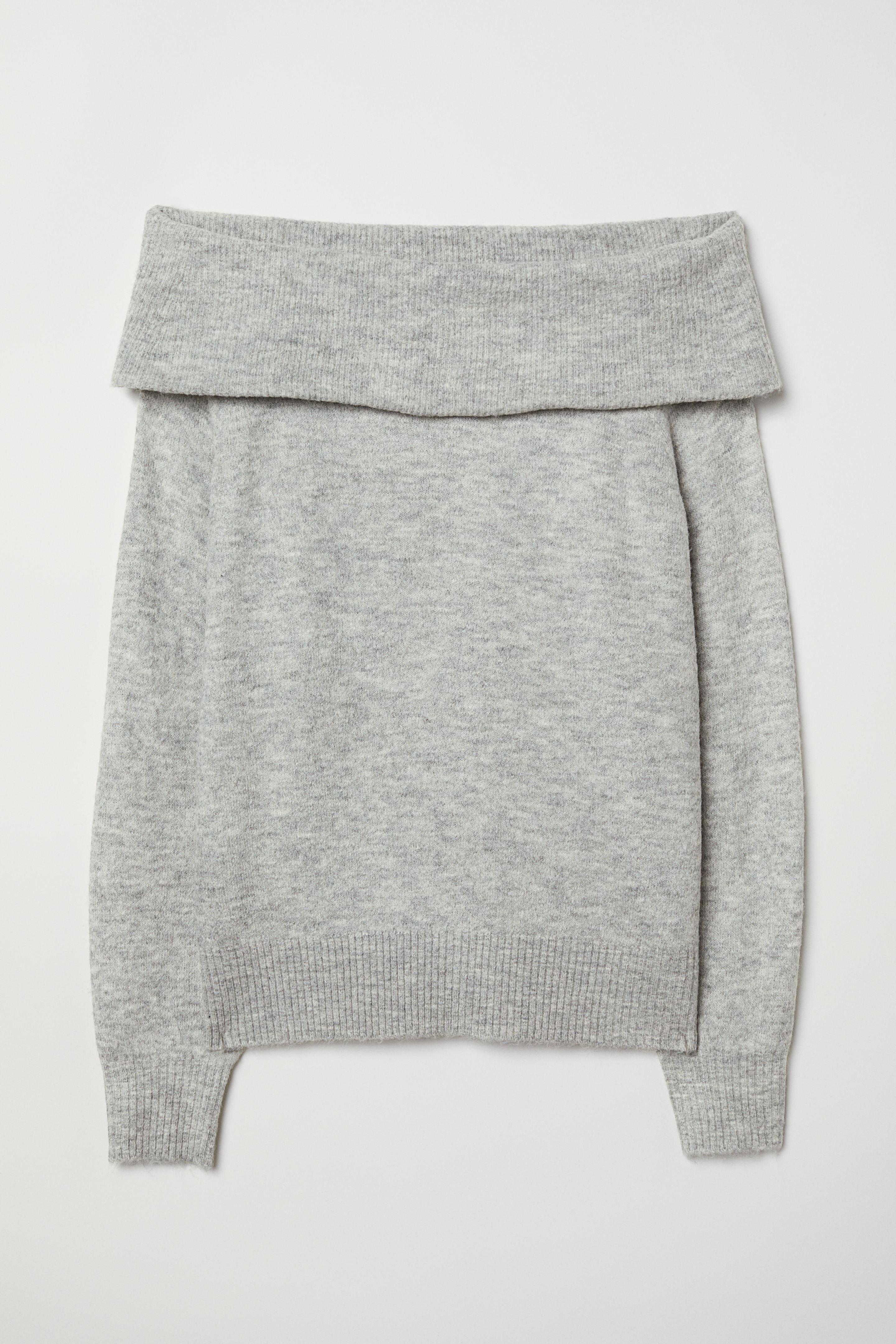 Джемпер H&M XS Светло-серый (6628880)