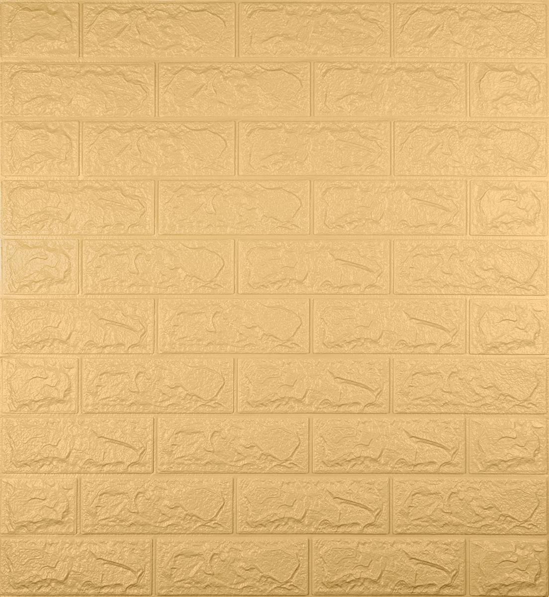 Панель самоклеящаяся декоративная 3D под кирпич 700x770x5 мм Бежевый (137) - фото 1 Панель самоклеящаяся декоративная 3D под кирпич 700x770x5 мм Бежевый (137) - фото 1