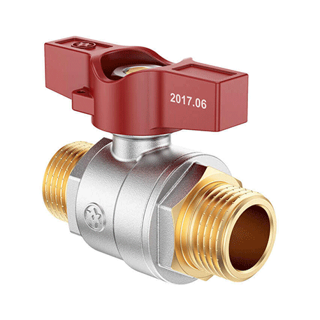 Кран-бабочка водяной MIRAYA ЗЗ 1/2 Красный (TU-15301)