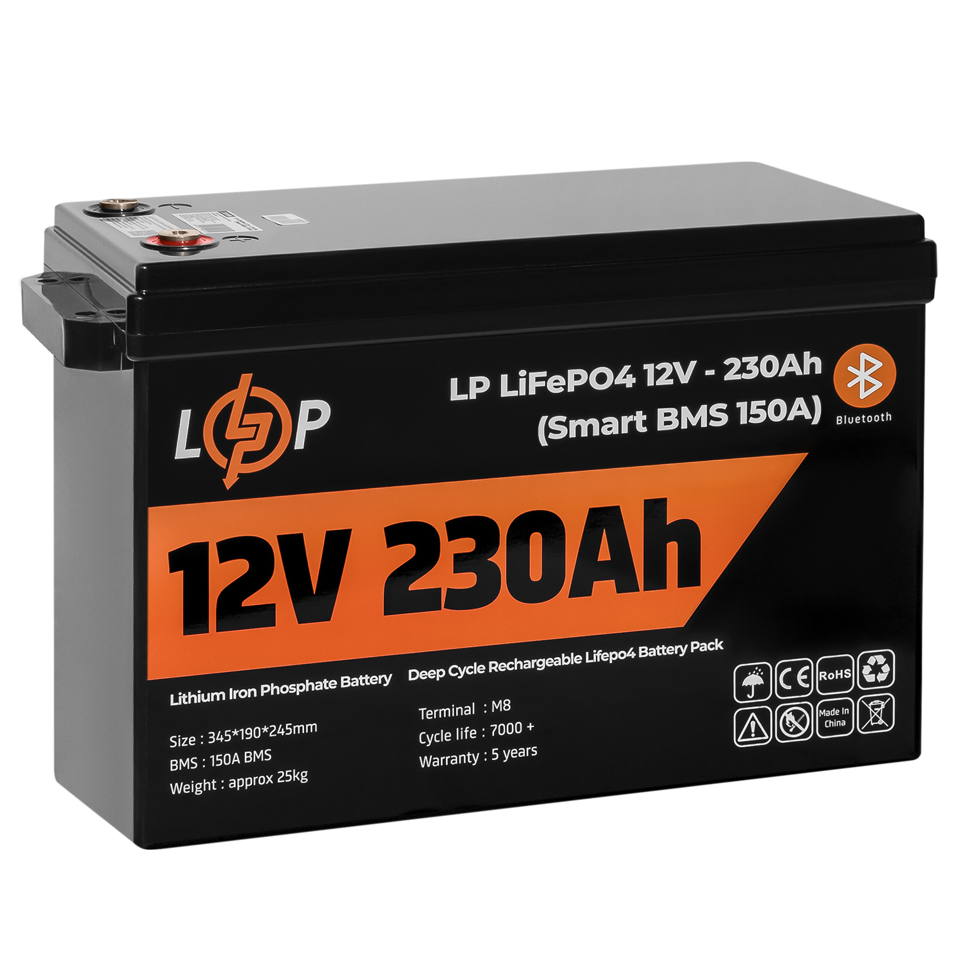 Аккумулятор для ИБП LogicPower LiFePO4 Smart BMS с BT пластик 150А 12V 230 Ah 2944Wh (20199) - фото 4