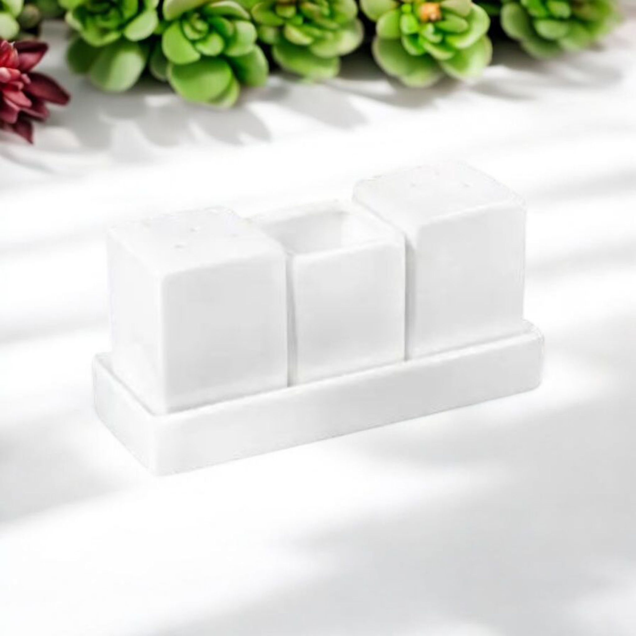 Набір для солі/перцю/зубочисток на підставці Wilmax порцеляновий 4 пр. (996118) - фото 3