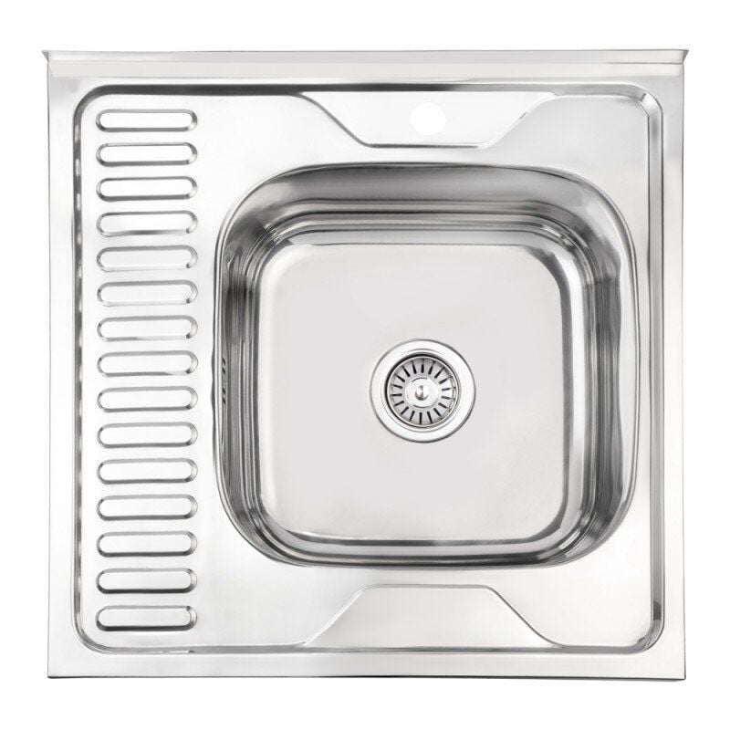 Мойка для кухни Lidz LIDZ6060RPOL06 с сифоном (75404)