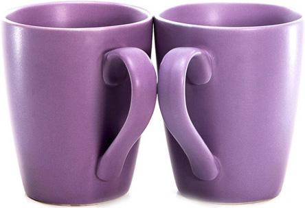 Набор керамических кружков Fissman Sunshine 300 мл 2 шт. Фиолетовый матовый - фото 2 Набор керамических кружков Fissman Sunshine 300 мл 2 шт. Фиолетовый матовый - фото 2