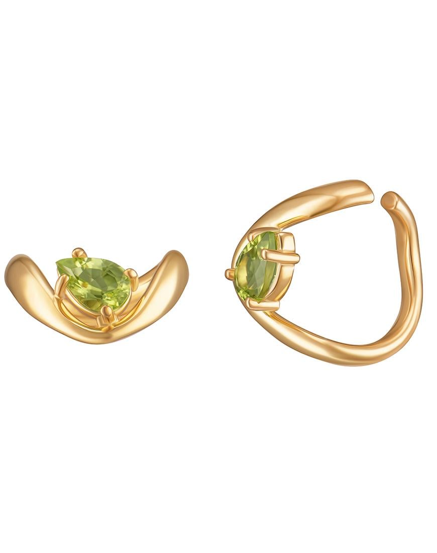 Каф Splash green жіночий RIMMART JEWELRY золотий One size