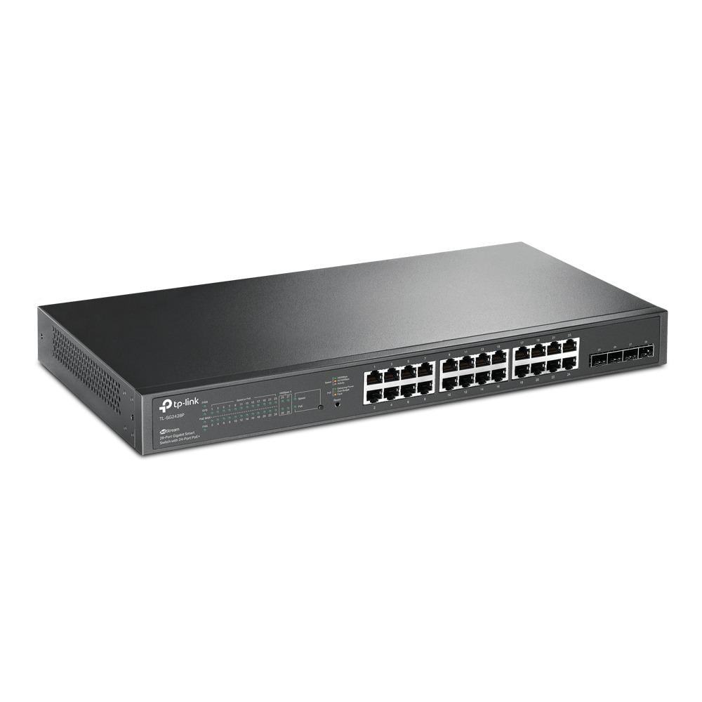 Коммутатор TP-Link TL-SG2428P гигабитный 24хRJ45/4xSFP+ (570957)