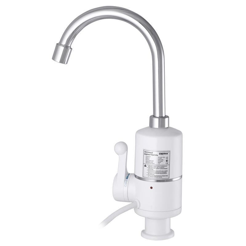 Проточный водонагреватель настенный Zerix ELW06-E с индикатором температуры 3,6 кВт Белый (ZX3074) - фото 2 Проточный водонагреватель настенный Zerix ELW06-E с индикатором температуры 3,6 кВт Белый (ZX3074) - фото 2